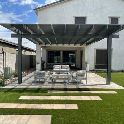 Beautiful Pergola in Backyard Mesa, AZ