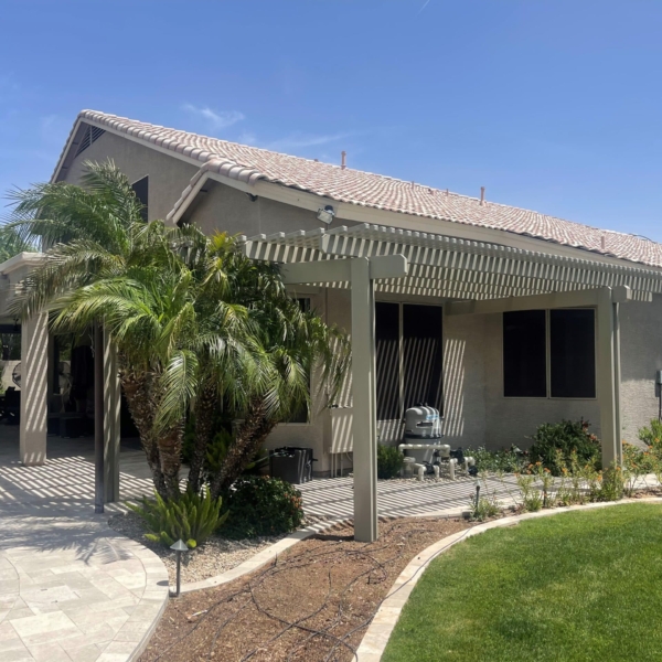 Outdoor pergola installation in Mesa, AZ