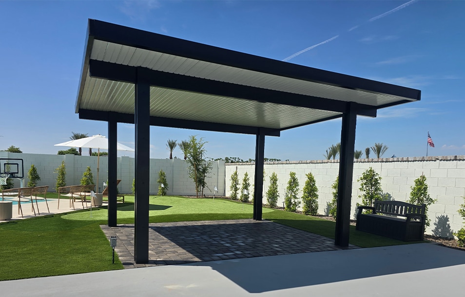 Free standing pergola installation in Mesa, AZ